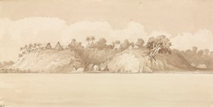 "Vewa, Feejeeöarna, oktober 1849 [Fiji] av Admiral Sir Edward Gennys Fanshawe