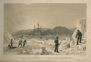 H.M.S. Terror frusen i isen utanför Cape Comfort av Admiral William Henry Smyth