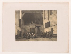 Kyrkans inredning med figurer av Adolf Carel Nunnink
