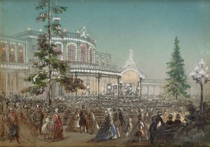 Firande av 25-årsjubileet för Tsarskoe Selo Railroad vid Pavlovsk Railway Station Concert Hall, 1862