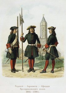 Kläduniformer från Preobrazhensky-regementet 1695-1700, 1901-1904