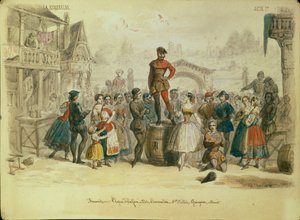 Scenografi för baletten La Esmeralda av C. Pugni, 1849