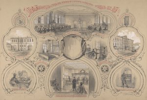Huvudtelegrafkontoret nybyggt i S:t Petersburg och öppnat 14 oktober 1862, 1862. av Adolf Jossifovich Charlemagne