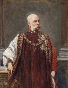 Porträtt av Franz Joseph I av Österrike som stormästare i det gyllene skinnet, 1903