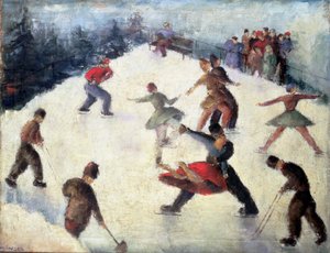 Skridskoscen vintertid ca 1920