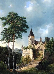 Slott i bergen av Adolf Rudolf Holtzhaub