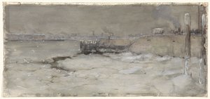 Cruisar isen på Maas i Rotterdam av Adolf le Comte