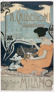 Annons för "A. Calderoni, juvelerare, Milano av Adolfo Hohenstein