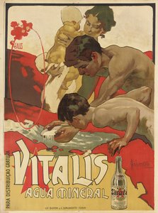 Reklamaffisch för mineralvattnet "Vitalis", 1895