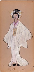 Kostym av karaktären Cii cio san för operan "Madame Butterfly" av Giacomo Puccini