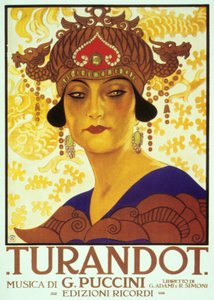 Omslag av Anon till partitur av operan Turandot av Giacomo Puccini