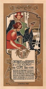 100-årsdagen av Voltas upptäckt av det elektriska batteriet, 1898 av Adolfo Hohenstein