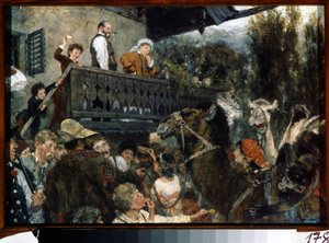En resande cirkus av Adolph Menzel