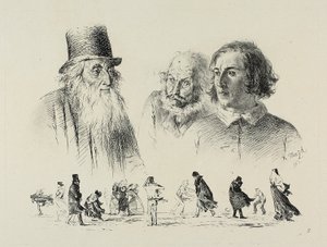 Tallrik två, från Radierversuche av Adolph Menzel