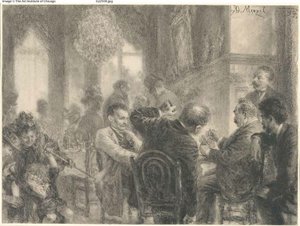 Kortspelet av Adolph Menzel