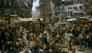 Veronas marknad av Adolph Menzel