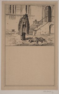 Den döda hunden. Nej. 2 i Chr. Winther och M. Rørbye, "25 bilder för små barn" av Johan Adolph Kittendorff