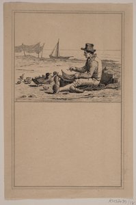 Fiskaren och ankan. Nej. 17 i Chr. Winther och M. Rørbye, "25 bilder för små barn"