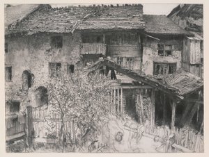 Gamla hus i Interlaken av Adolph Menzel
