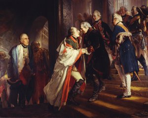 Mötet mellan Fredrik II och kejsar Josef II i Neiße år 1769 av Adolph Menzel
