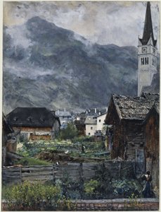 Utsikt från Villa Herrmann över Hofgasteins dal av Adolph Menzel