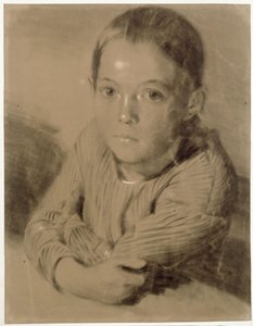 Bystbild av en flicka av Adolph Menzel