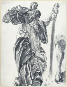 Christophorus, apostelmästaren från Freiberg, i Dresden av Adolph Menzel
