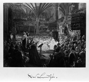 "Det avslutade"; fotografi ur kröningsalbumet av Adolph Menzel