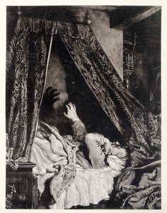 Adams plågsamma dröm, till Heinrich von Kleists "Den sönderslagna krukan" av Adolph Menzel