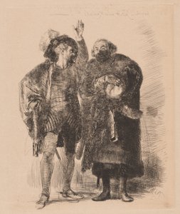 Hamlet och Polonius av Adolph Menzel