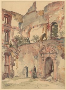I ruinerna av slottet i Heidelberg av Adolph Menzel
