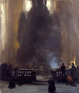 Kyrkans interiör (barockaltare) av Adolph Menzel