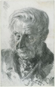 En gammal mans huvud av Adolph Menzel