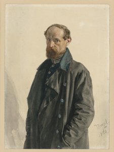 Major Leuthold, från Gardefusilierregementet av Adolph Menzel