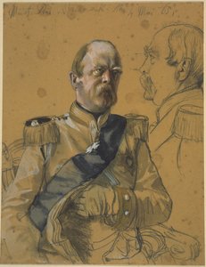 Otto greve von Bismarck-Schönhausen. Studie till målningen ”Kröningen av Wilhelm I i Königsberg” av Adolph Menzel