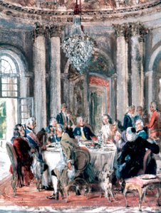Återförening på herrgården, 1849 av Adolph Menzel