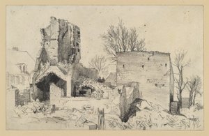 Ruinen av ett hus av Adolph Menzel