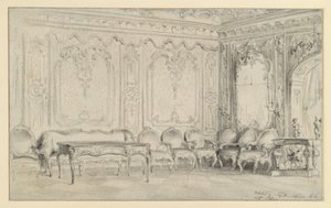 Sov- och arbetsrum i Stadtschloss i Potsdam av Adolph Menzel
