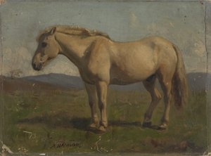 En isabellfärgad häst av Adolph Tidemand