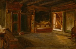 Gårdsinteriör från Sandak av Adolph Tidemand