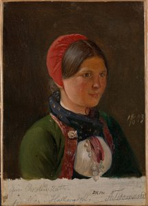 Flicka från Hallingdal av Adolph Tidemand