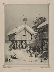 Illustration hämtad från boken Norge producerad i Drawings av Asbjørnsen, P.Chr. och utgiven av Chr. Tønsberg (nr, 1848) av Adolph Tidemand