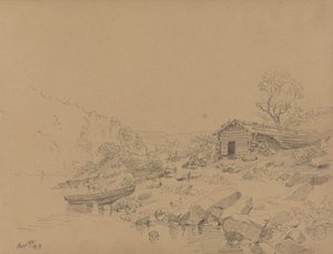 Strandscen, Magooset av Adolph Tidemand