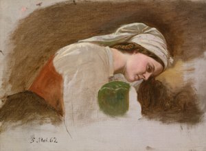 Studie till Efter striden av Adolph Tidemand