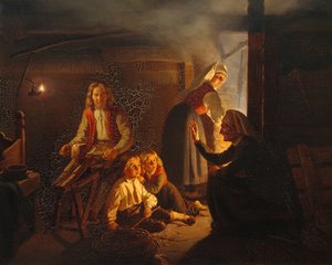 Historieberättaren (målning) av Adolph Tidemand