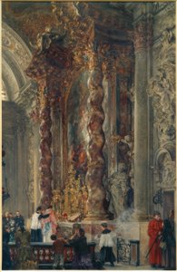 Högaltaret i den kvinnliga kollegiala kyrkan i München av Adolph Menzel