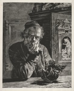 Antikvarien - Självporträtt av Adolph Menzel