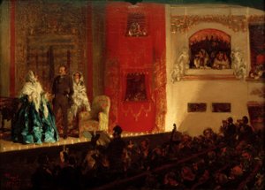 Theatre du Gymnase i Paris av Adolph Menzel