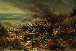 "La Prise de Malakoff" (Tagandet av Malakoff) (tryck) av Adolphe (after) Yvon