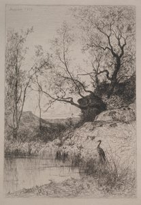 En damm, 1867. av Adolphe Appian